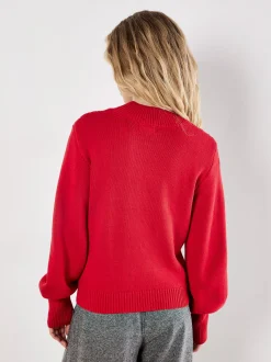 Apricot Damen Pullover in rot - Ärmel: langarm