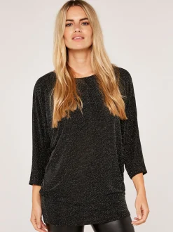 Apricot Damen Pullover in schwarz - Ärmel: 3/4 Arm
