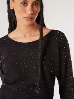 Apricot Damen Pullover in schwarz - Ärmel: langarm