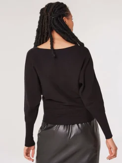 Apricot Damen Pullover in schwarz - Ärmel: langarm