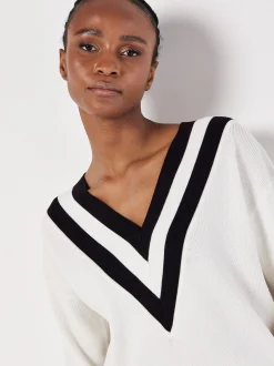 Apricot Damen Pullover in weiß - Ärmel: langarm