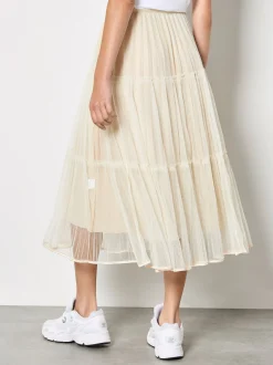Apricot Damen Rock in beige - Länge: midi