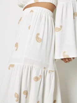 Apricot Damen Rock in beige - Länge: lang