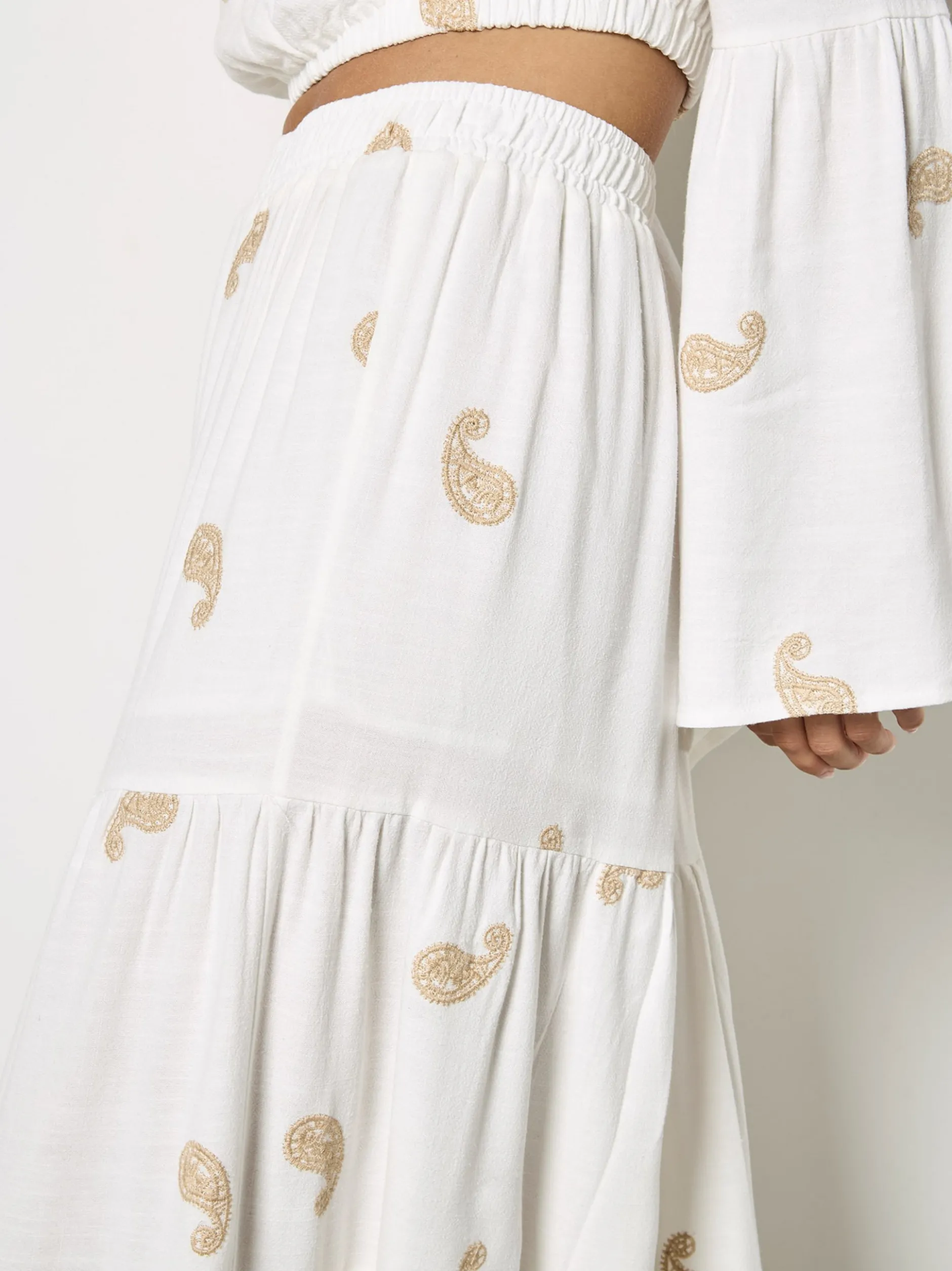 Apricot Damen Rock in beige - Länge: lang