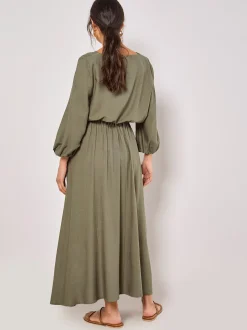 Apricot Damen Rock in khaki - Länge: midi