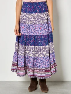 Apricot Damen Rock in lila purple - Länge: lang
