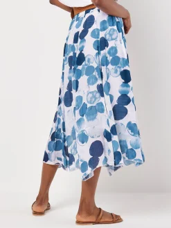 Apricot Damen Rock in marine blau - Länge: midi