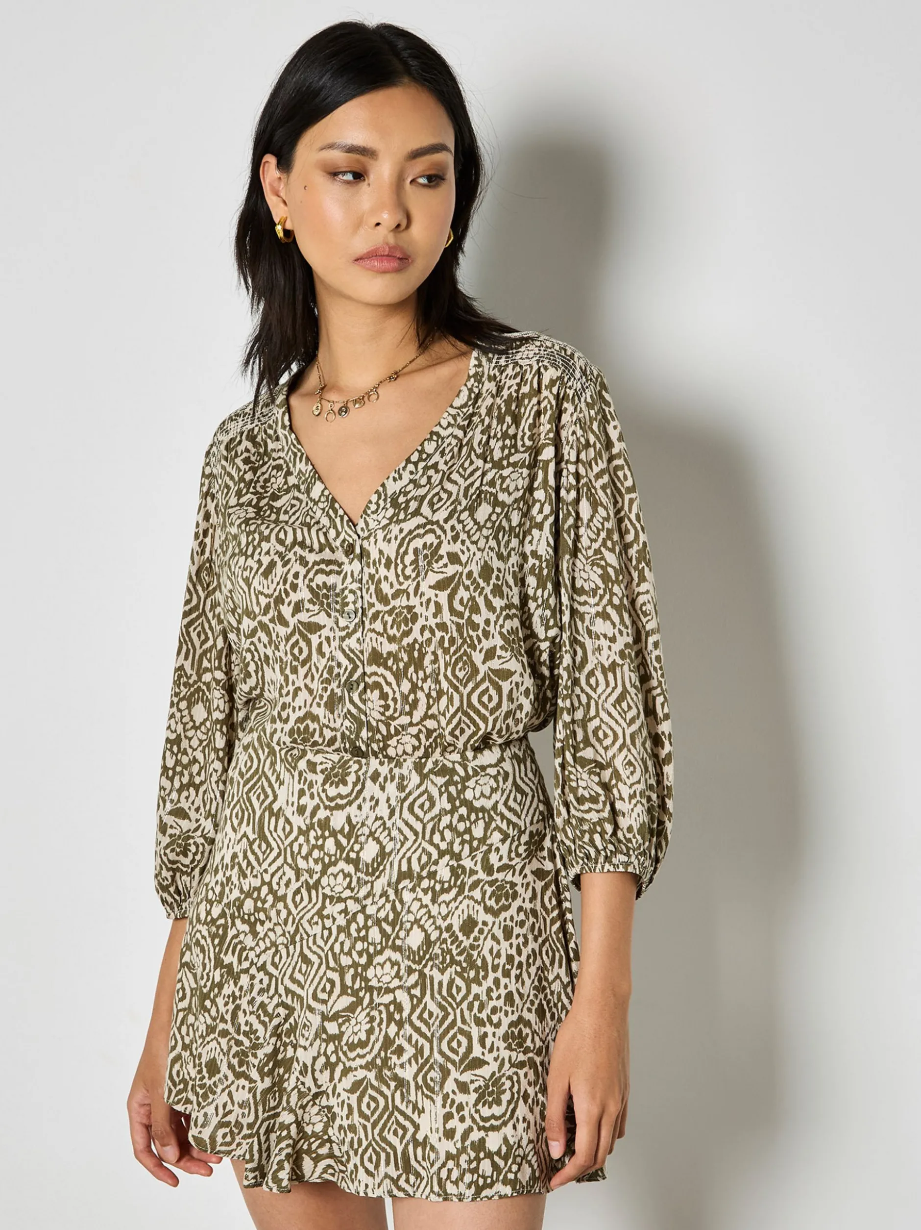 Apricot Damen Rock in oliv khaki - Länge: kurz
