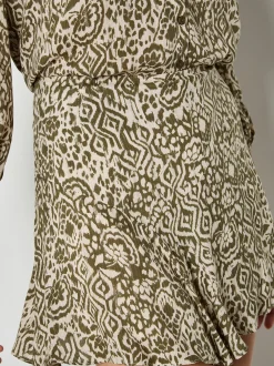 Apricot Damen Rock in oliv khaki - Länge: kurz