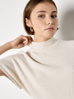 Apricot Damen Shirt in sand - Ausschnitt: Rundhals