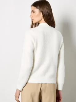 Apricot Damen Strickjacke in weiß - Ärmel: langarm