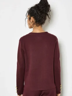 Apricot Damen Strickjacke in bordeaux - Ärmel: langarm