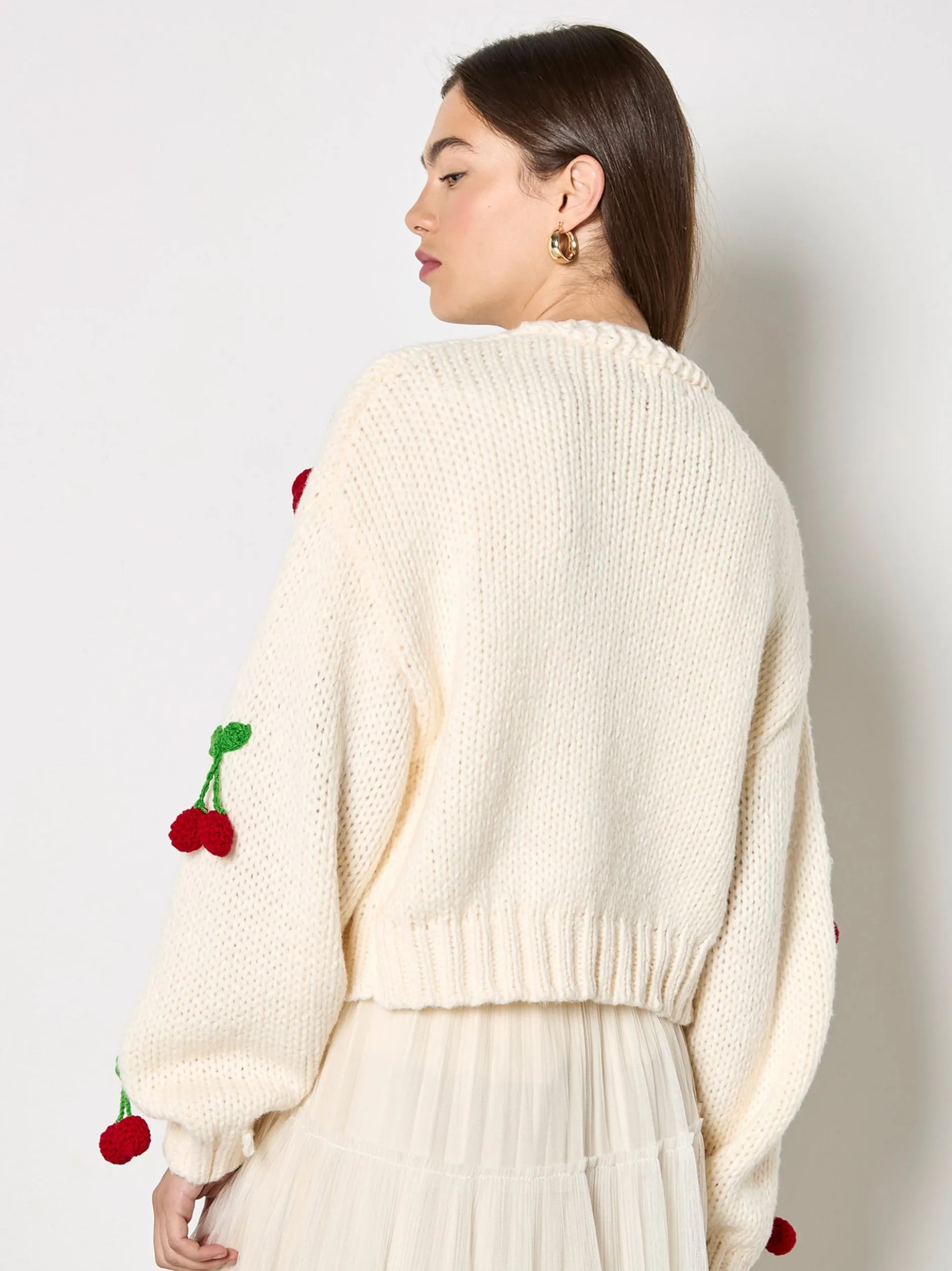 Apricot Damen Strickjacke in beige - Ärmel: langarm