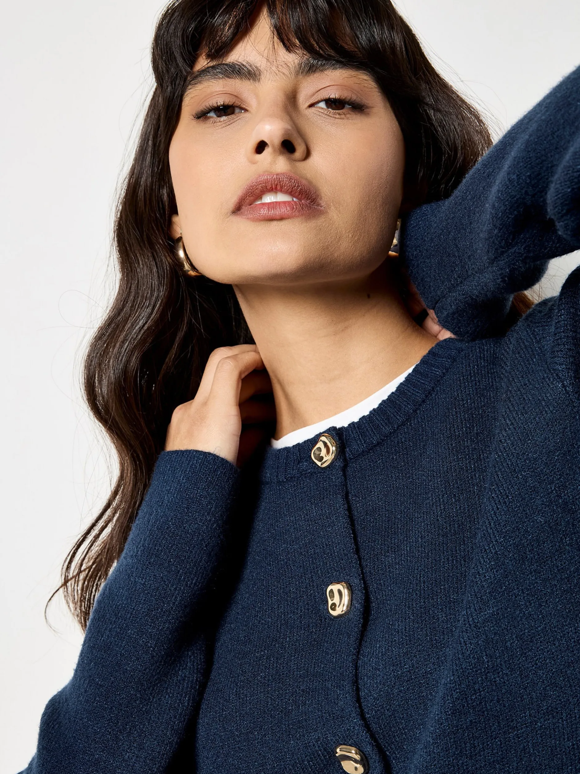 Apricot Damen Strickjacke in marine blau