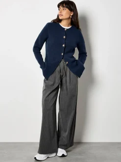 Apricot Damen Strickjacke in marine blau