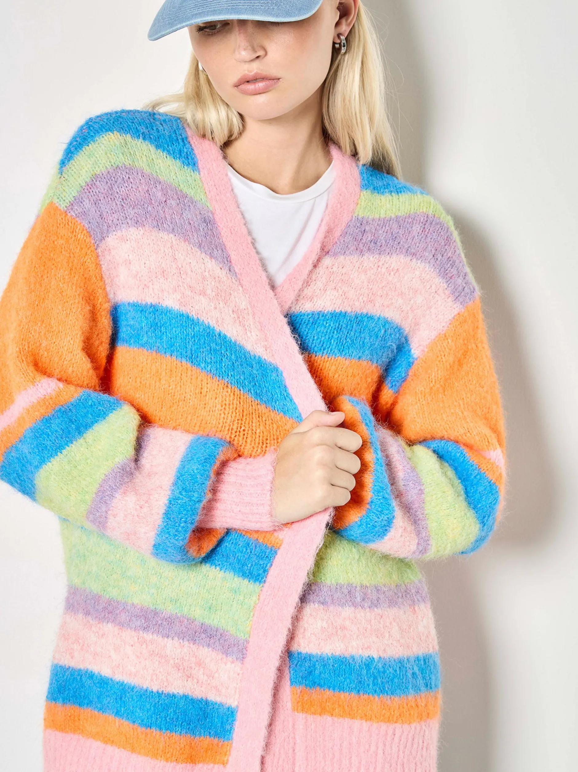 Apricot Damen Strickjacke in mehrfarbig pink