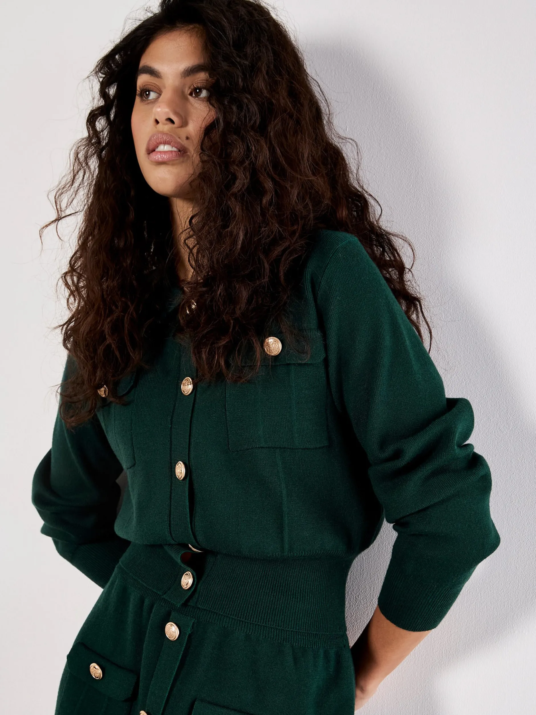Apricot Damen Strickjacke in grün - Ärmel: langarm