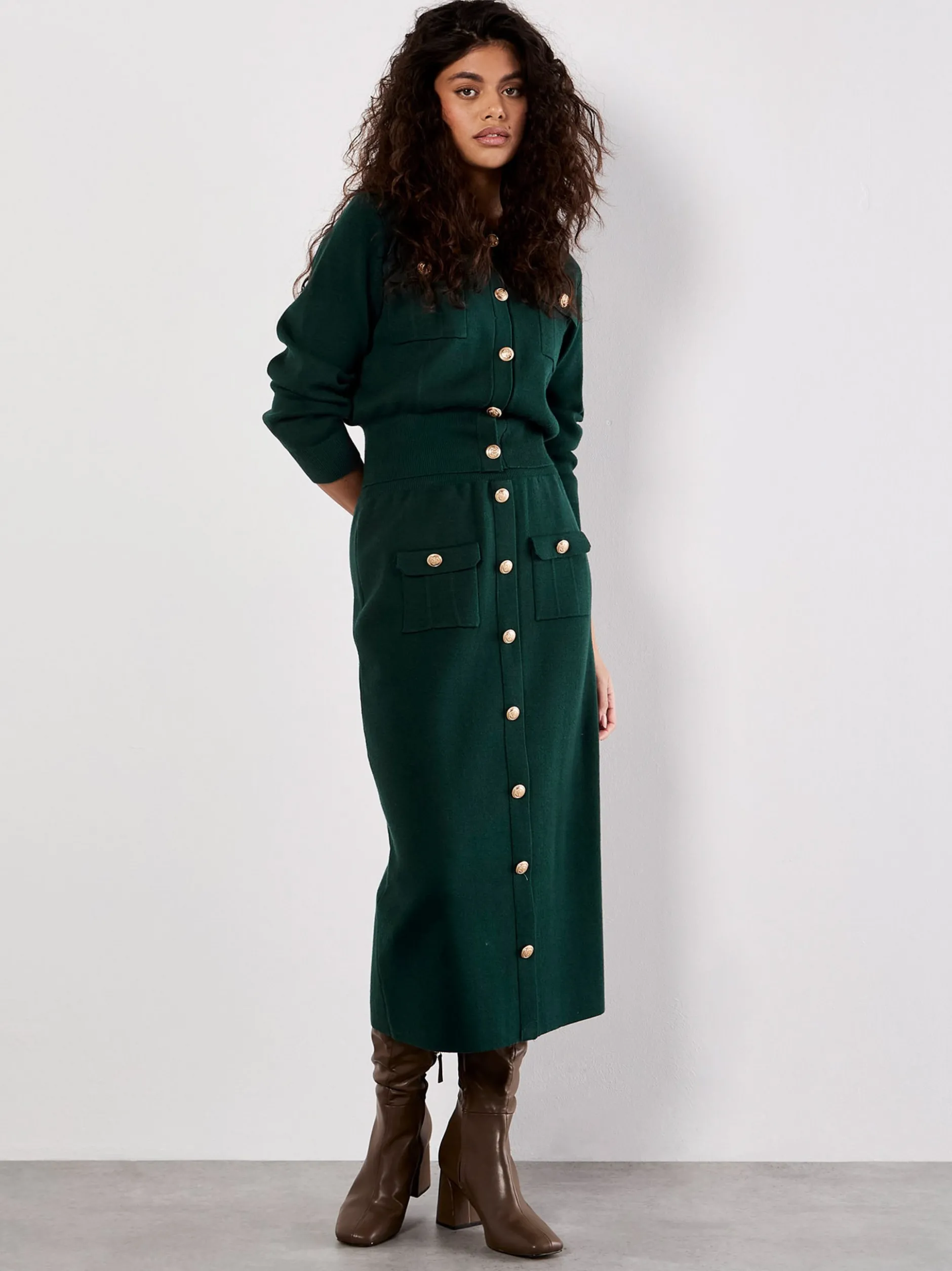 Apricot Damen Strickjacke in grün - Ärmel: langarm