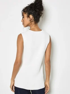 Apricot Damen Strickweste in beige ecru