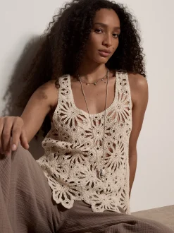 Apricot Damen Top in beige - Ausschnitt: Rundhals