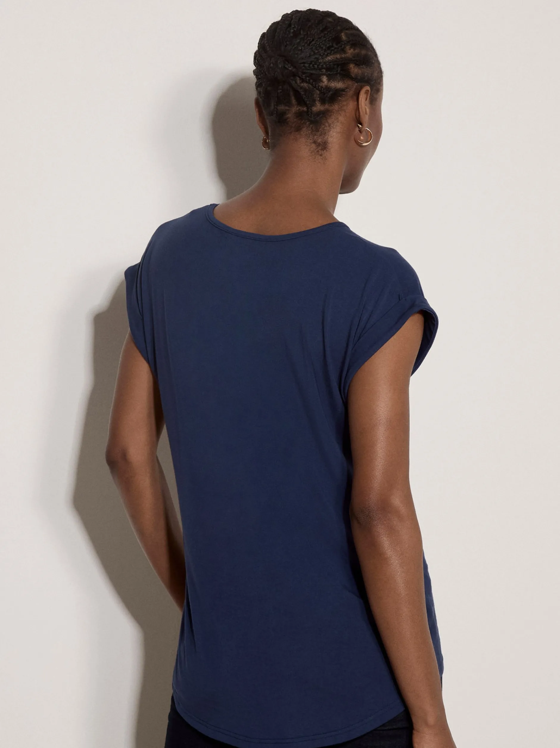 Apricot Damen Top in blau - Ausschnitt: Rundhals