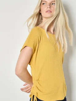 Apricot Damen Top in gelb - Ausschnitt: Rundhals