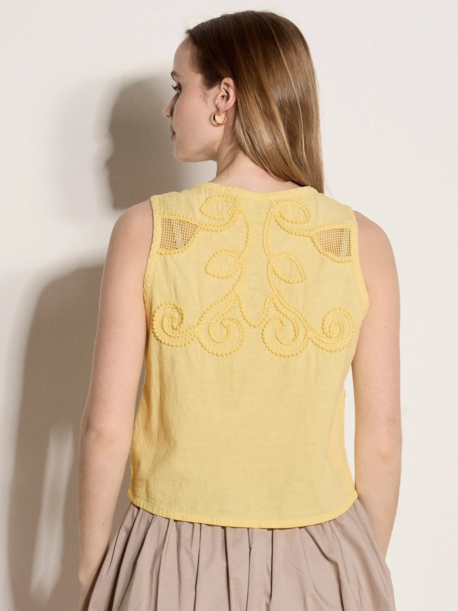 Apricot Damen Top in gelb - Ausschnitt: Rundhals