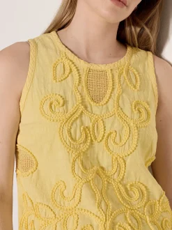 Apricot Damen Top in gelb - Ausschnitt: Rundhals
