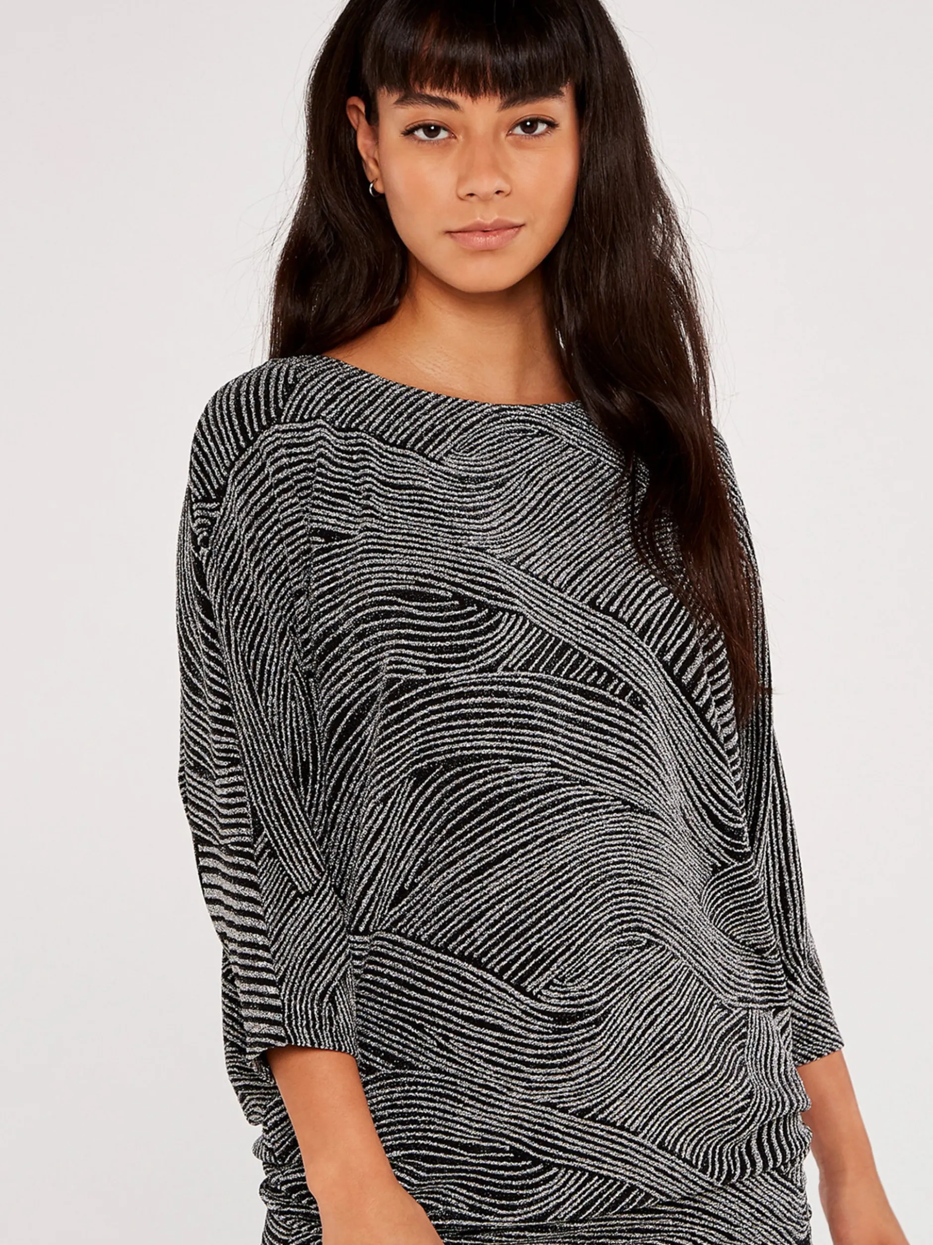 Apricot Damen Top in grau - Ärmel: 3/4 Arm