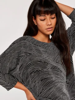 Apricot Damen Top in grau - Ärmel: 3/4 Arm