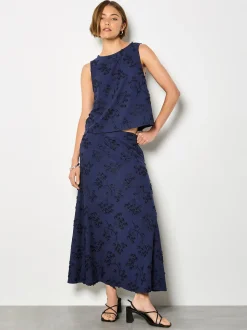 Apricot Damen Top in marine blau - Ausschnitt: Rundhals