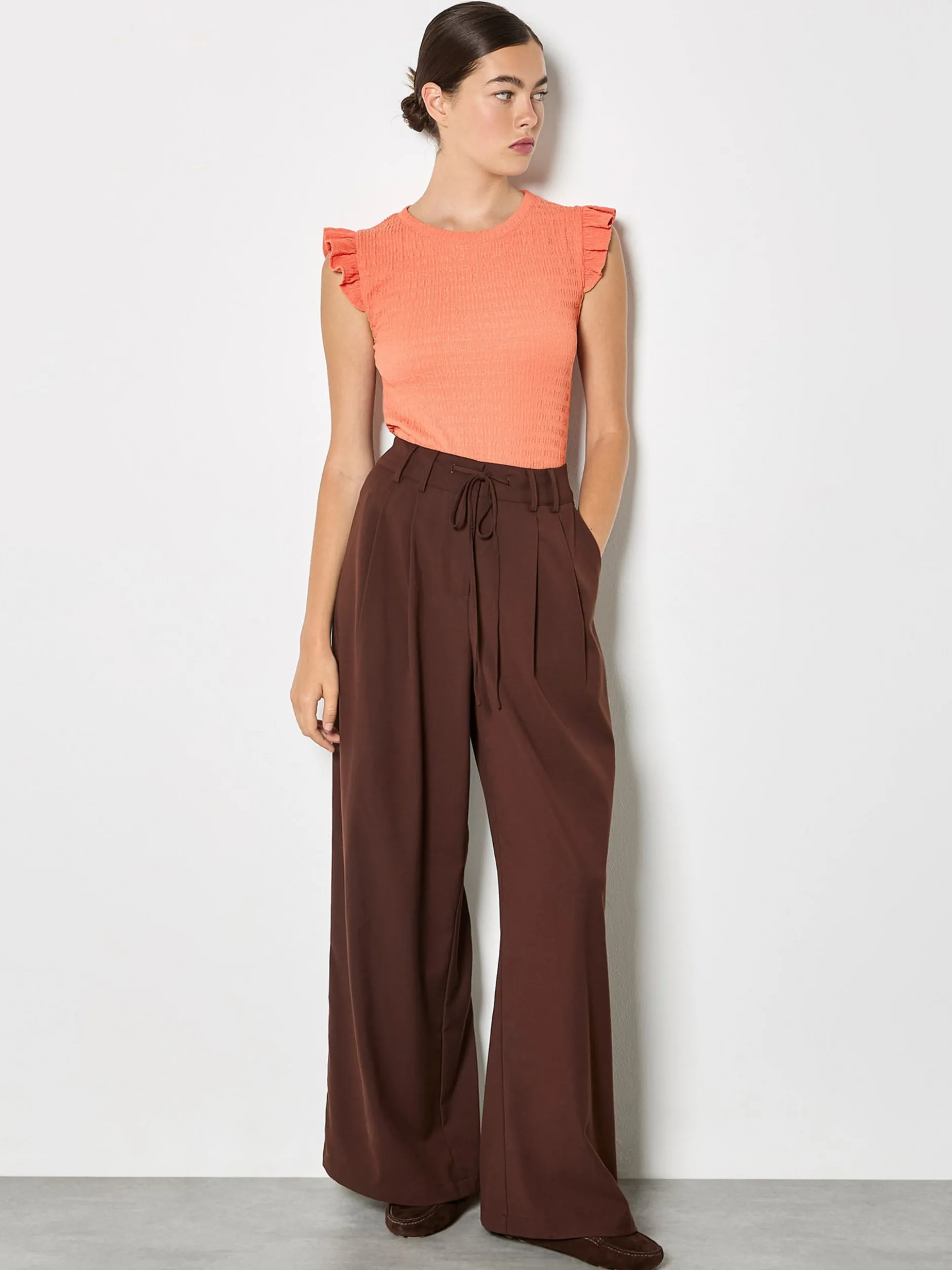 Apricot Damen Top in pink koralle - Ausschnitt: Rundhals