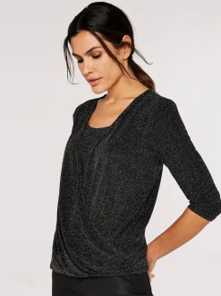 Apricot Damen Top in schwarz - Ärmel: 3/4 Arm