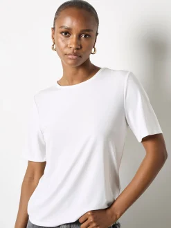 Apricot Damen Top in weiß - Ausschnitt: Rundhals
