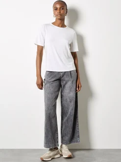 Apricot Damen Top in weiß - Ausschnitt: Rundhals