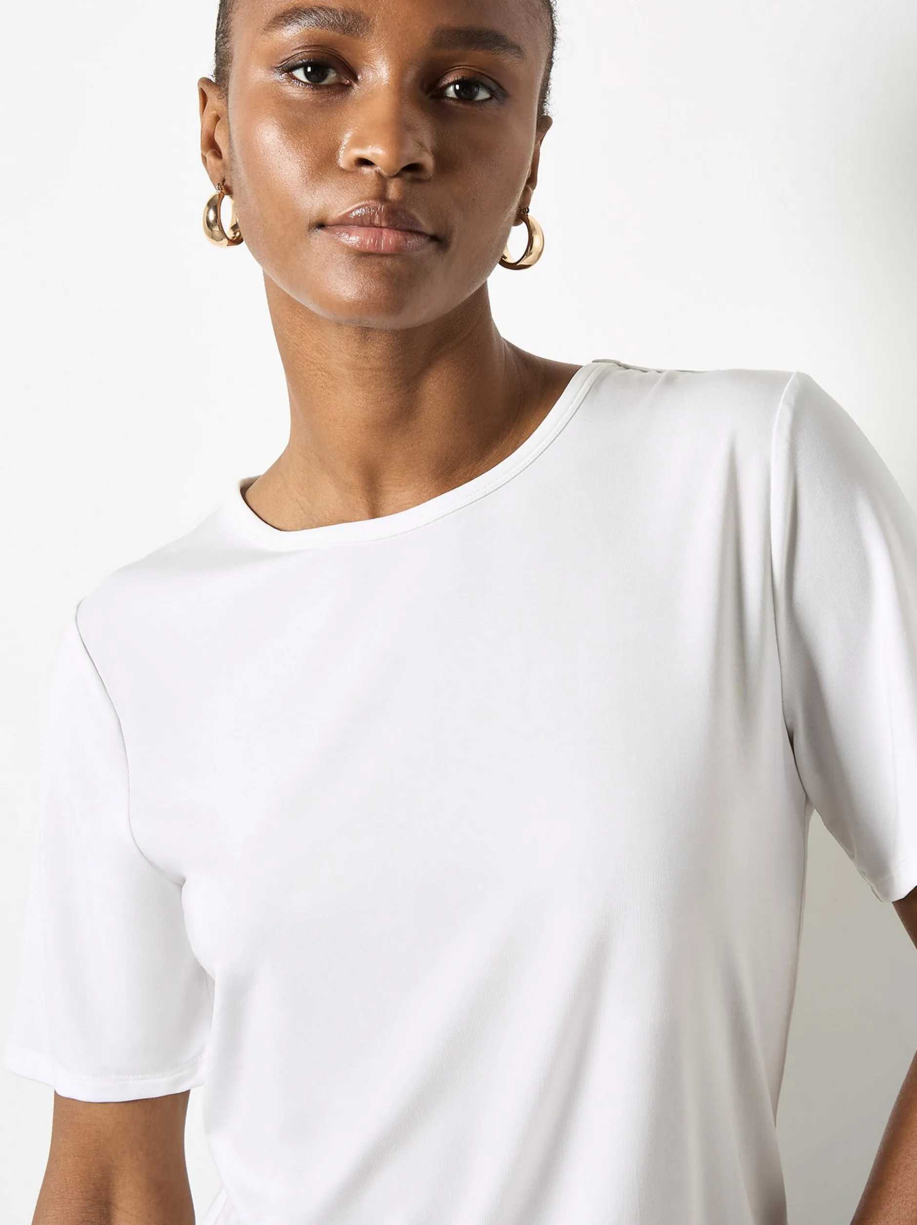 Apricot Damen Top in weiß - Ausschnitt: Rundhals