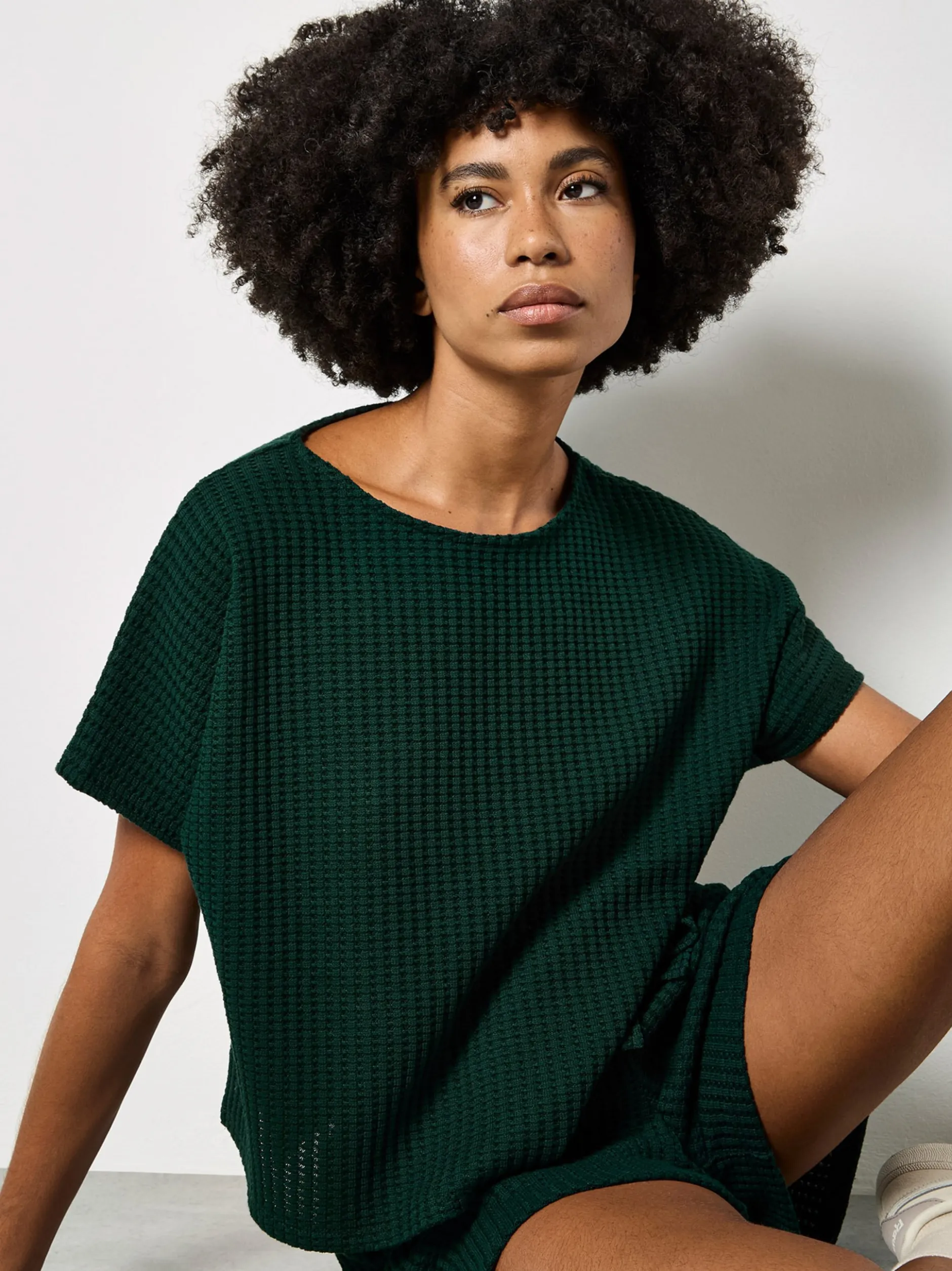 Apricot Damen T-Shirt in grün - Ausschnitt: Rundhals