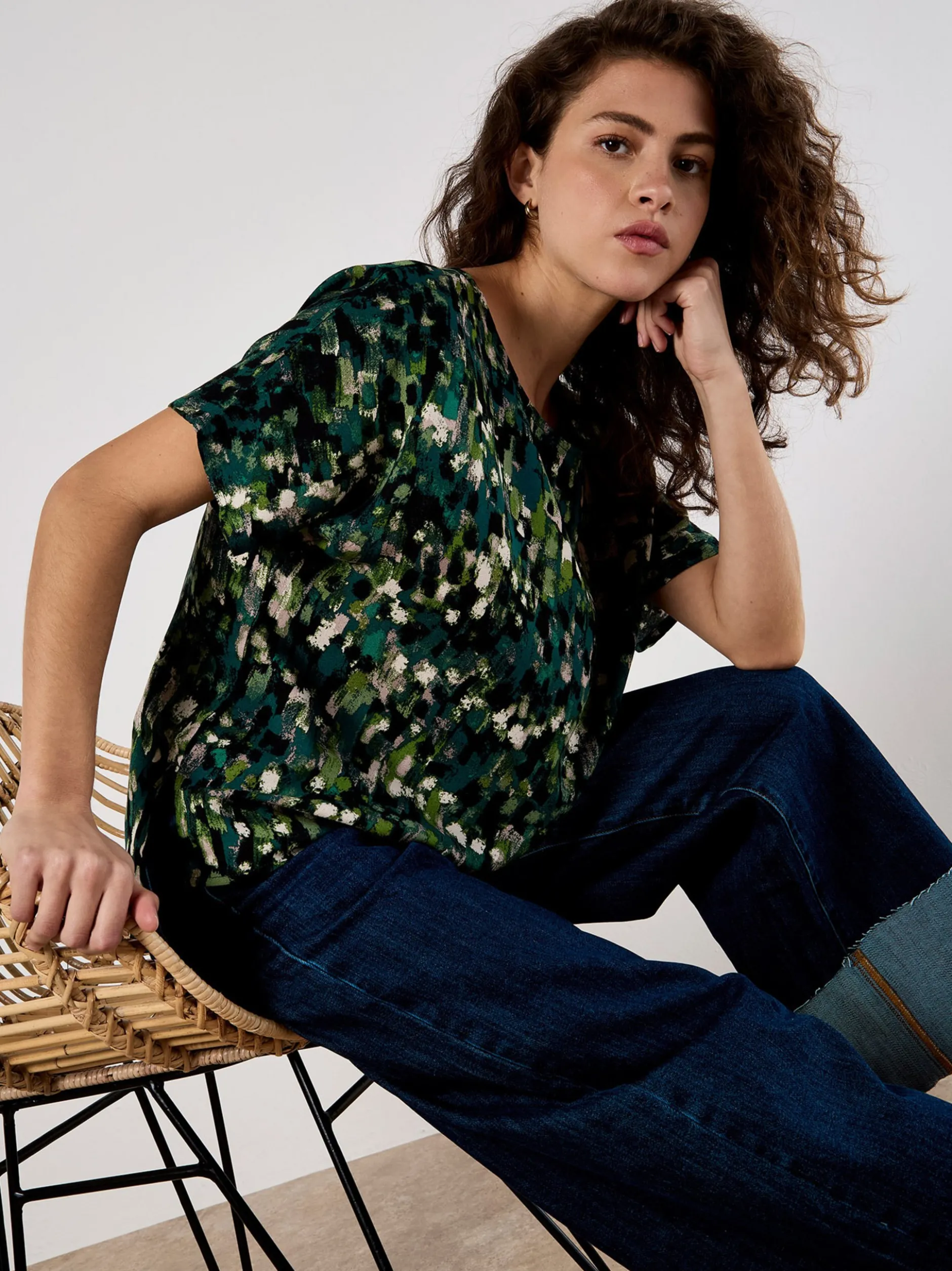 Apricot Damen T-Shirt in grün - Ärmel: kurzarm