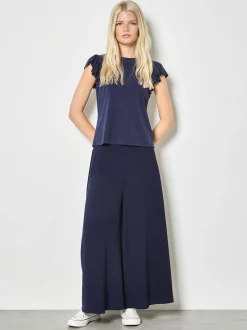 Apricot Damen T-Shirt in marine - Ausschnitt: Rundhals