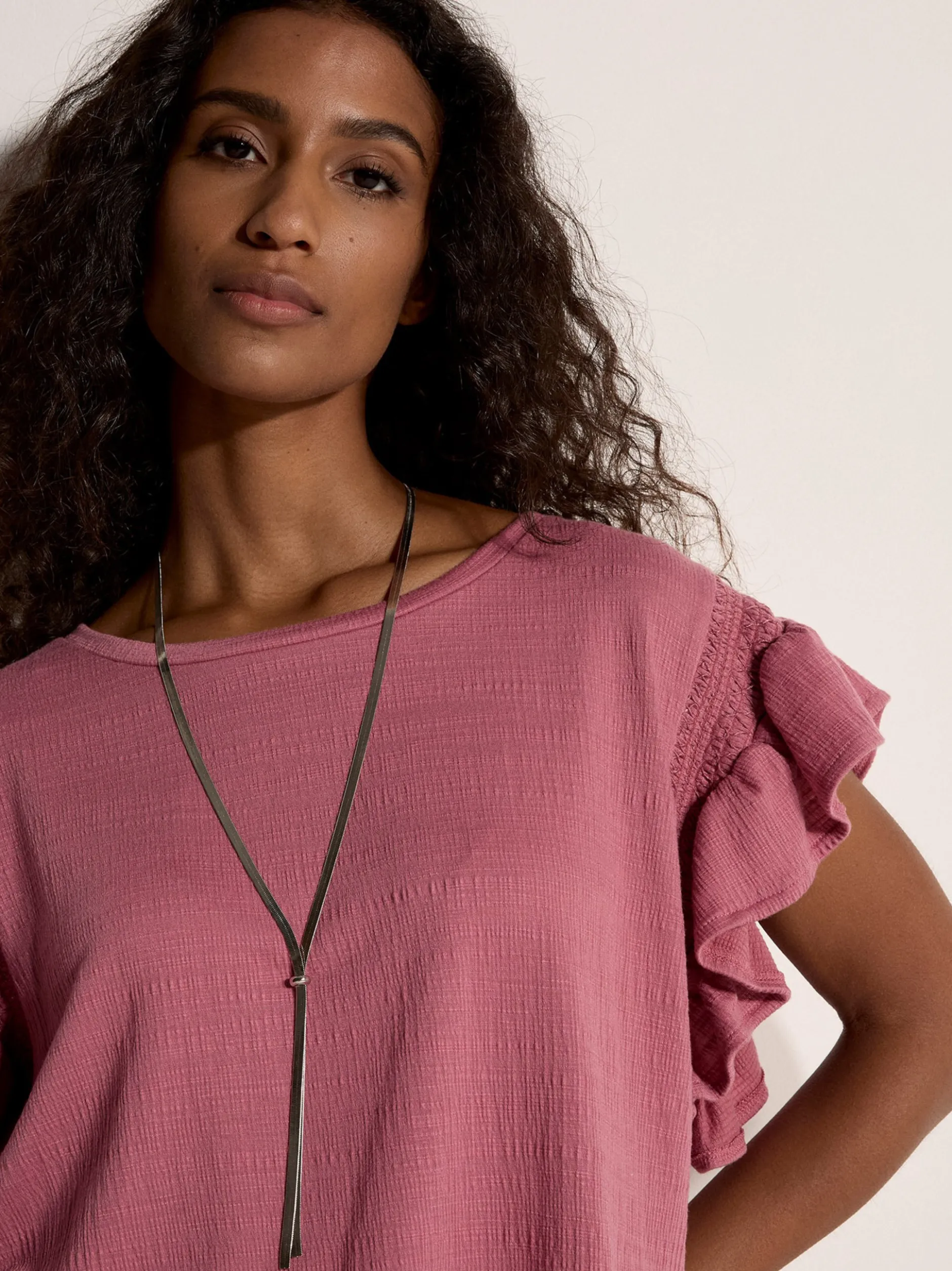 Apricot Damen T-Shirt in rosa - Ausschnitt: Rundhals