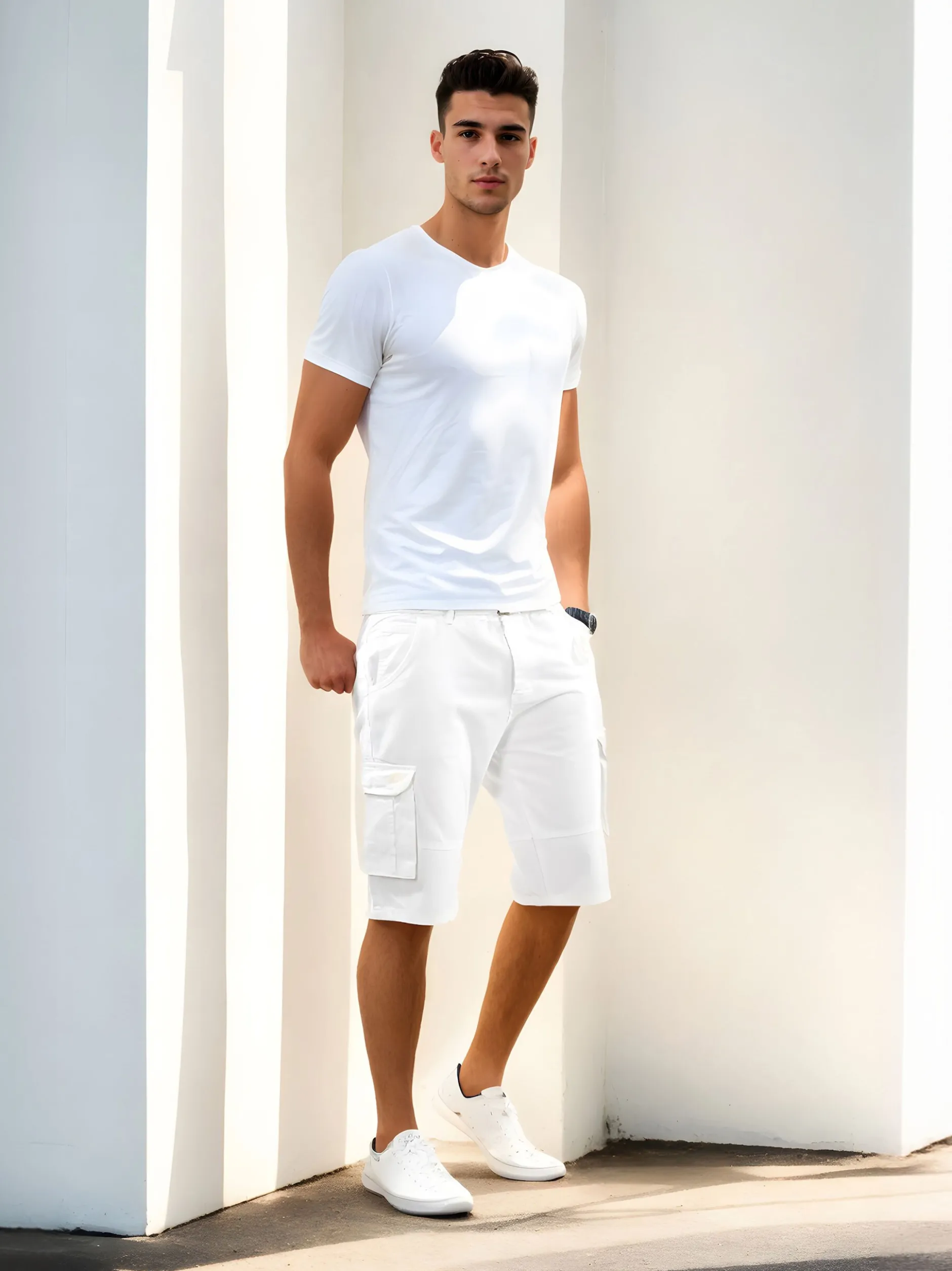 Arctic Seven Herren Cargoshorts - in weiß