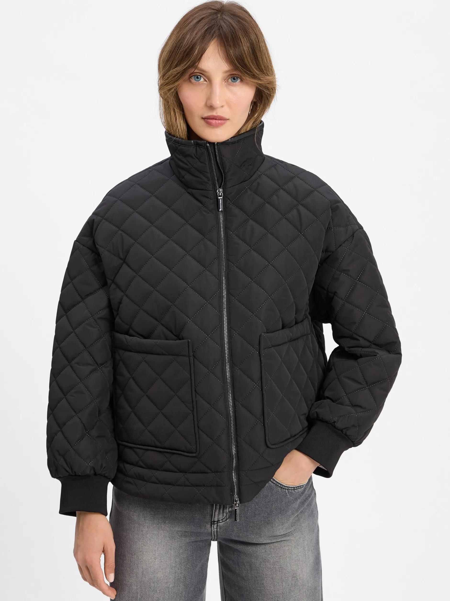 Armani Exchange Damen Steppjacke in schwarz