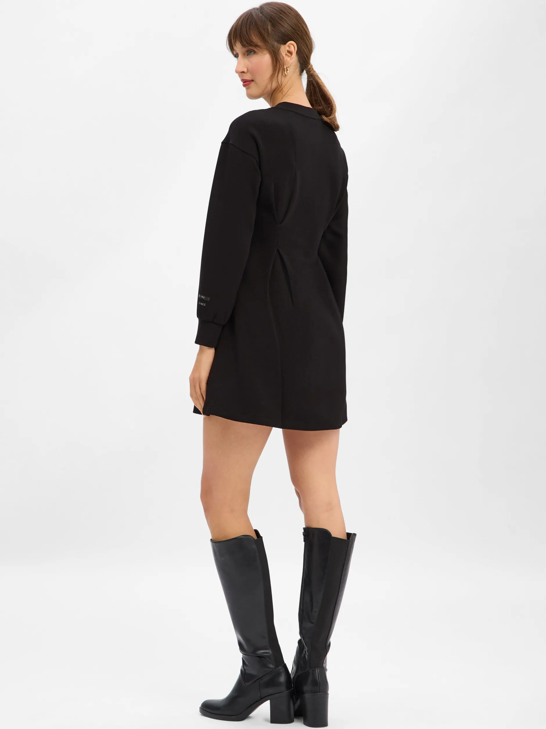 Armani Exchange Damen Sweat-Dress in schwarz