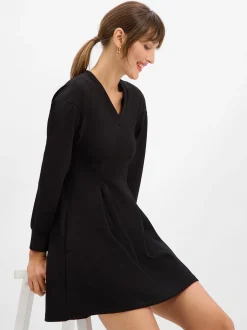 Armani Exchange Damen Sweat-Dress in schwarz