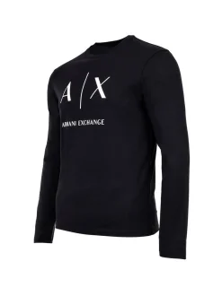 Armani Exchange Herren Longsleeve 1er Pack in blau