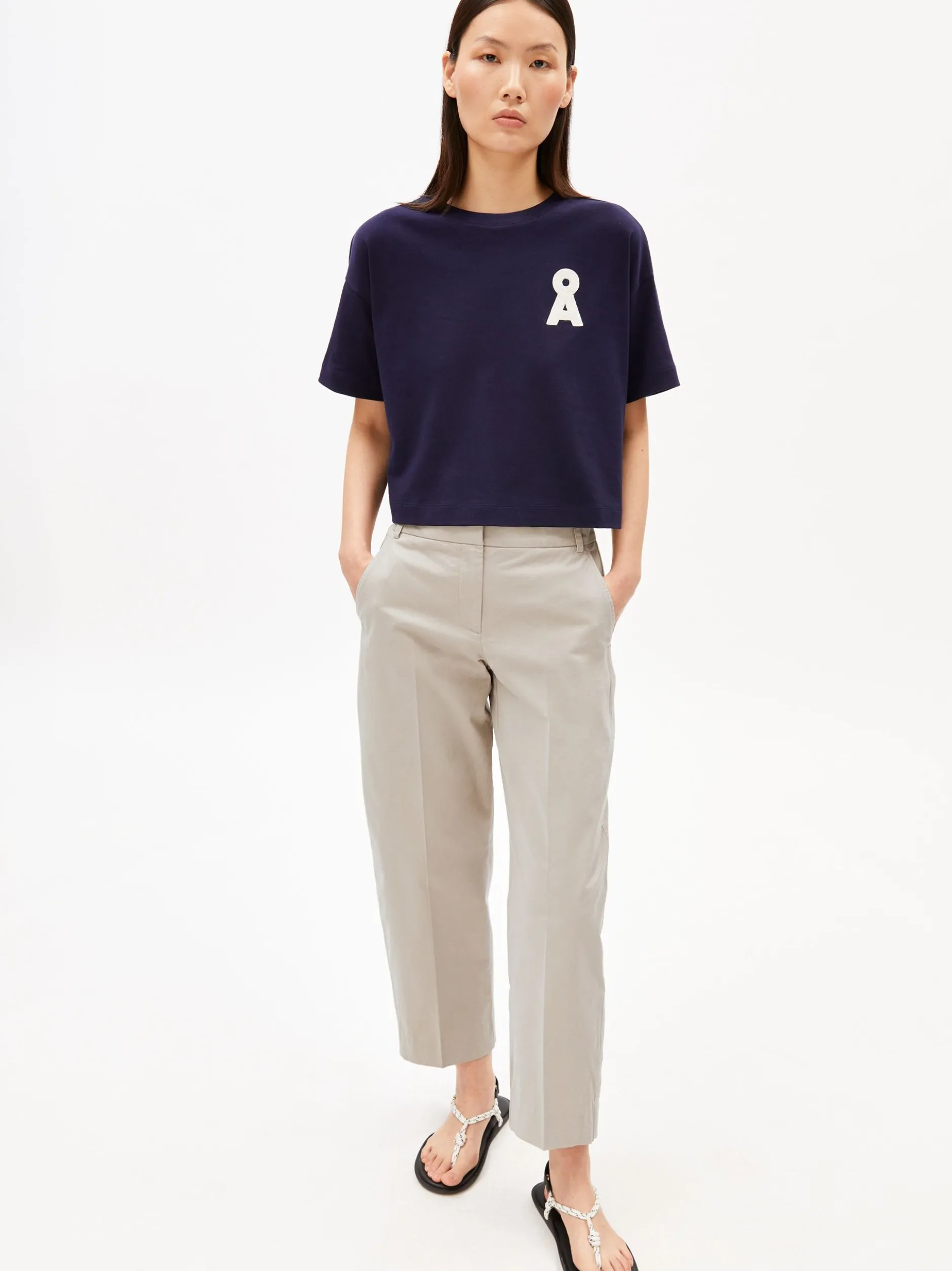 ARMEDANGELS Damen Chino in beige - Länge: lang