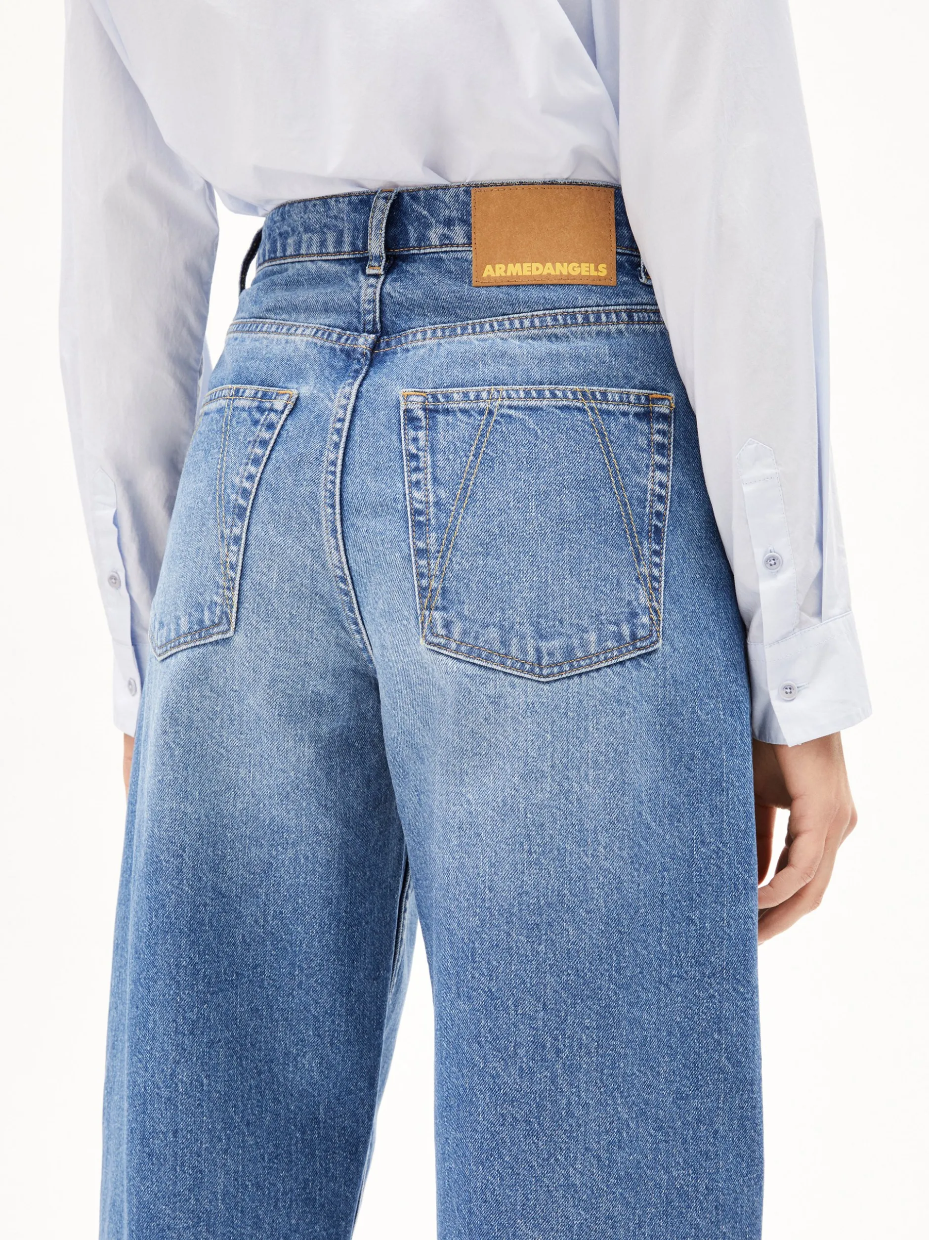 ARMEDANGELS Damen Jeans - Baarly Barrel in medium stone