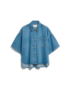 ARMEDANGELS Damen Jeansbluse in medium stone