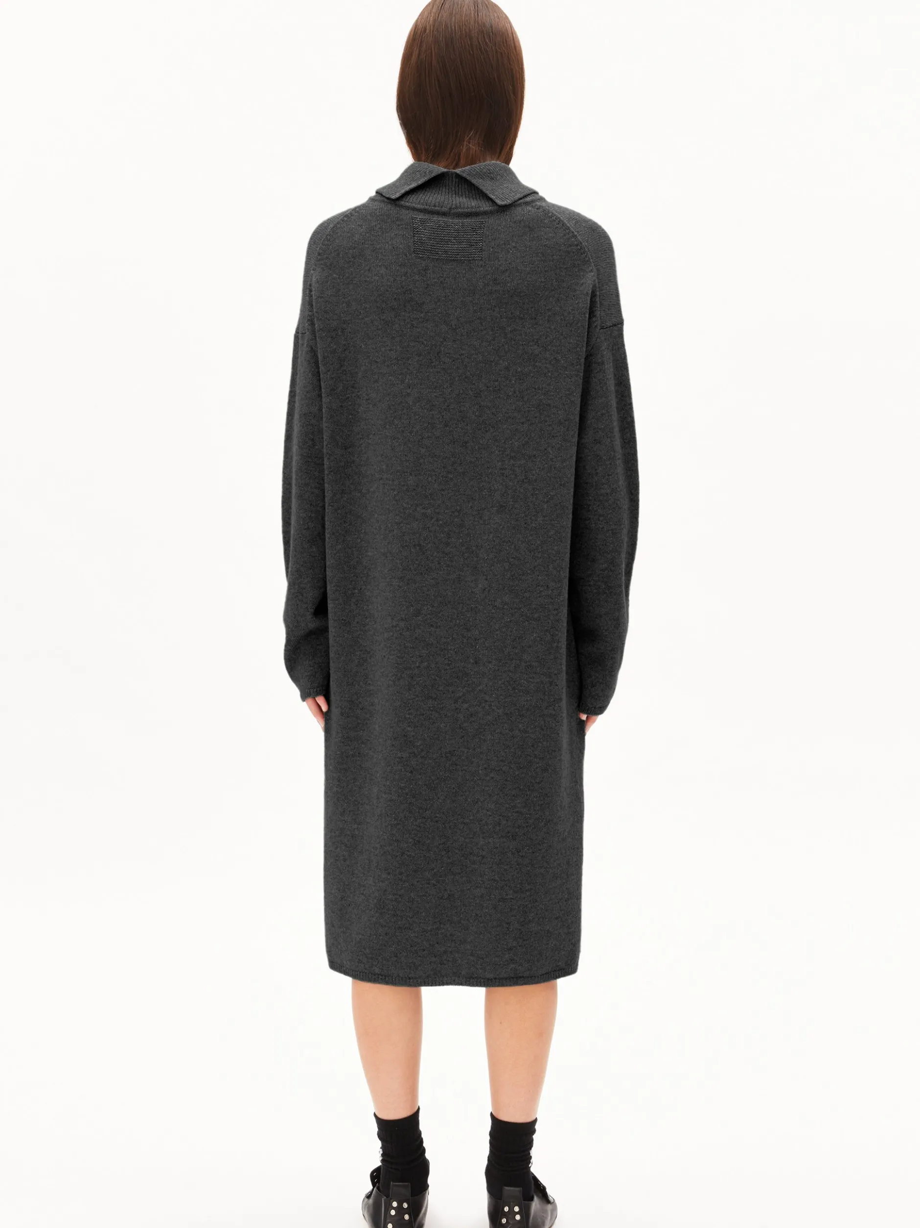 ARMEDANGELS Damen Strickkleid aus Wolle - Aradiaa in anthrazit