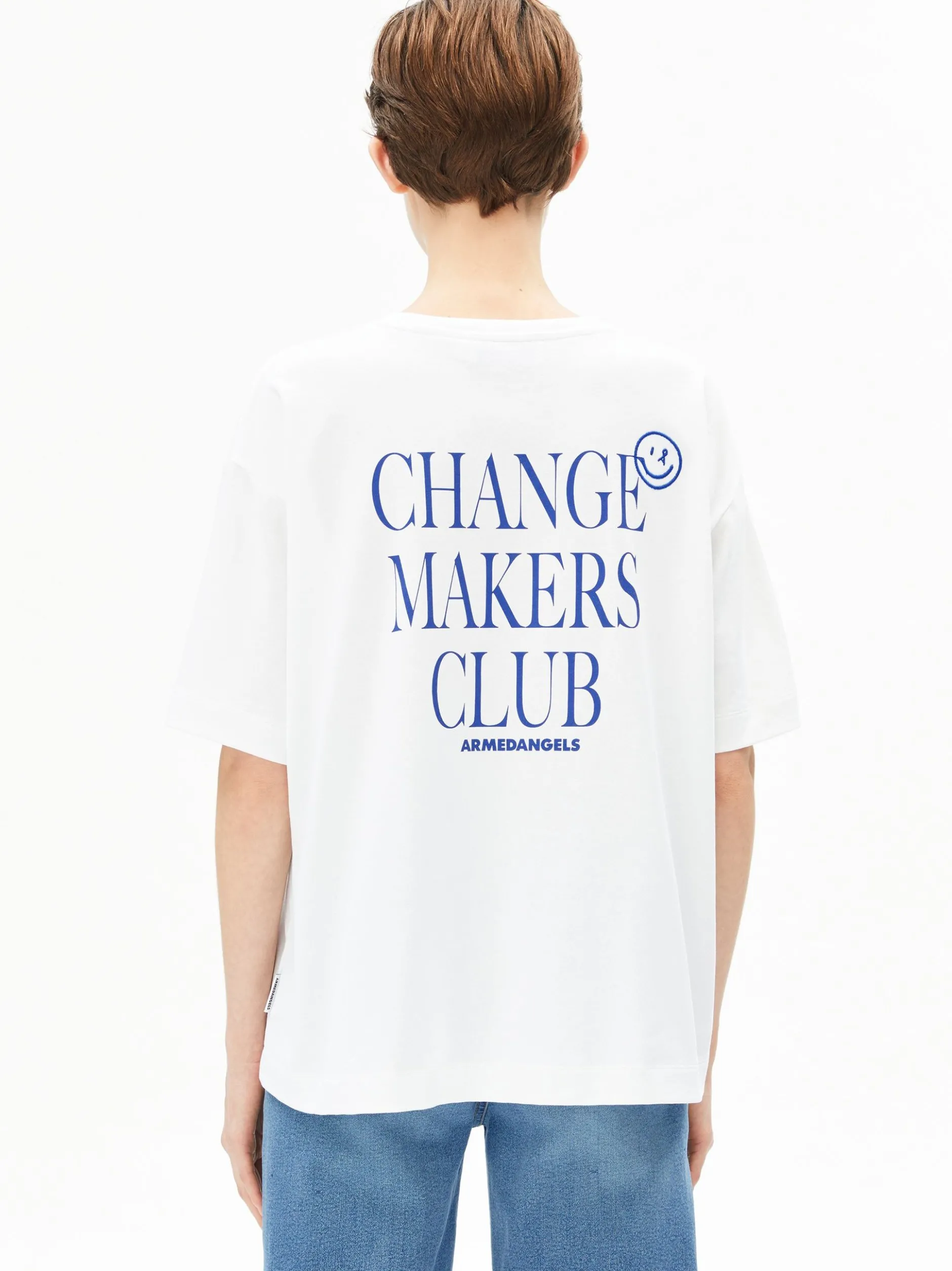ARMEDANGELS Damen T-Shirt - Giannaa Chaange in weiß blau
